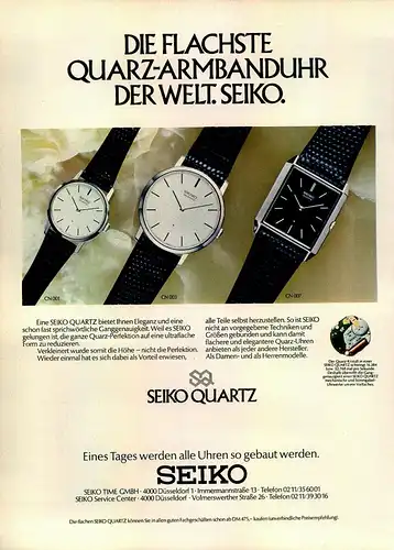 Seiko-Quartz-1975-II-Reklame-Werbung-vintage print ad-Vintage Publicidad