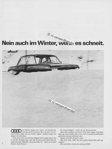 Audi-1967-Reklame-Werbung-genuine Advertising- nl-Versandhandel
