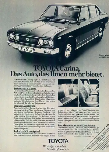 Toyota-Carina-1600-1975-Reklame-Werbung-genuineAdvertising-nl-Versandhandel