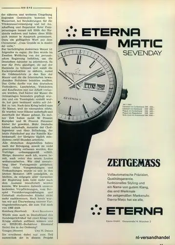 ETERNA-MATIC-2-1971-Reklame-Werbung-genuine Advert-La publicité-nl-Versandhandel