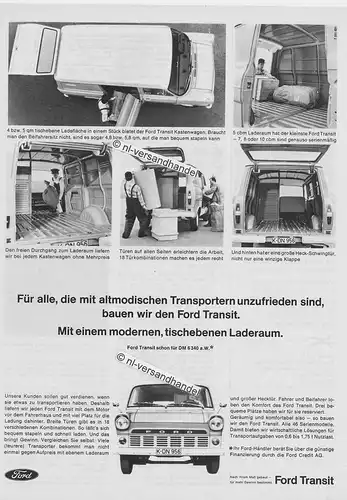 Ford-Transit-1967-Reklame-Werbung-genuine Advertising- nl-Versandhandel
