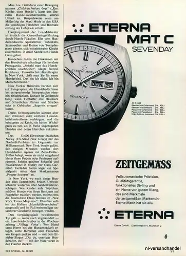 ETERNA-MATIC-1971-Reklame-Werbung-genuine Advert-La publicité-nl-Versandhandel
