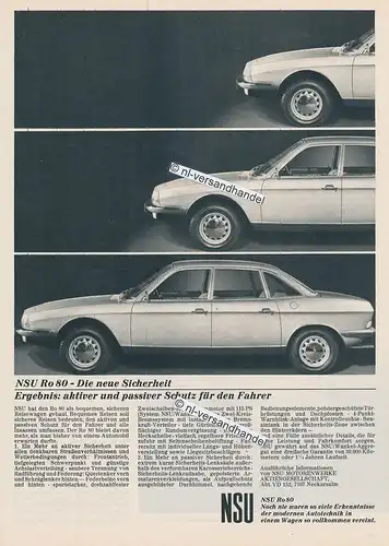 NSU-RO80-1967-Reklame-Werbung-genuine Advertising- nl-Versandhandel 