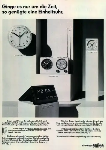 BRAUN-SIGNAL-RADIO-1980-Reklame-Werbung-genuine Advert-La publicité-nl-Versand