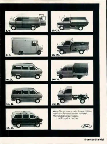 FORD-Transit-1968-Reklame-Werbung-genuine Ad-La publicité-nl-Versandhandel