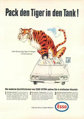 Esso-1965-III-Benzin-Reklame-Werbung-vintage petrol print ad-Vintage Publicidad