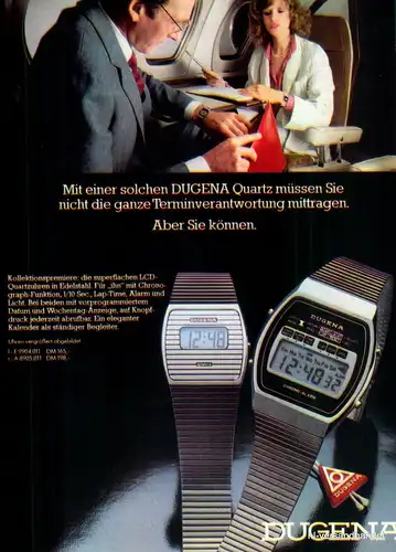 DUGENA-LCD-1980-Reklame-Werbung-genuine Advert-La publicité-nl-Versandhandel