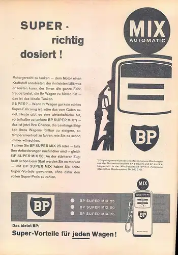 BP-1960-I-Benzin-Reklame-Werbung-vintage petrol print ad-Vintage Publicidad