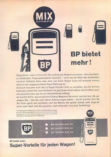BP-1960-Benzin-Reklame-Werbung-vintage petrol print ad-Vintage Publicidad