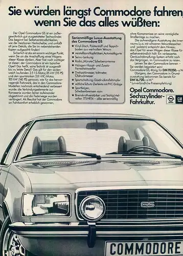 Opel-Commodore-GS-1975-II-Reklame-Werbung-genuineAdvertising-nl-Versandhandel