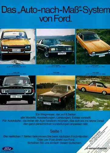 FORD-ESCORT-GT-1971-Reklame-Werbung-genuine Advert-La publicité-nl-Versandhandel