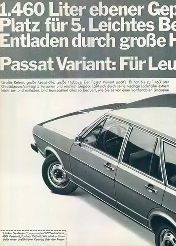 VW-Passat-Variant-1975-Reklame-Werbung-genuineAdvertising-nl-Versandhandel