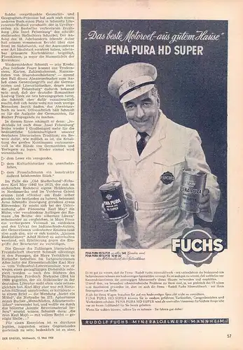 Fuchs-1959-Benzin-Reklame-Werbung-vintage petrol print ad-Vintage Publicidad