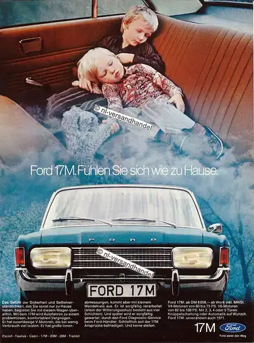Ford-17M-1971-Reklame-Werbung-genuine Advertising - nl-Versandhandel 