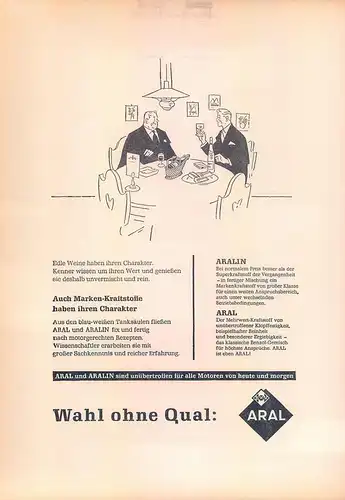 Aral-1959-III-Benzin-Reklame-Werbung-vintage petrol print ad-Vintage Publicidad
