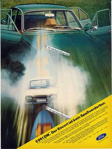 Ford-Escort-1971-Reklame-Werbung-genuine Advertising - nl-Versandhandel 