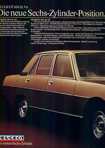 Peugeot-604-SL-V6-1975-Reklame-Werbung-genuineAdvertising-nl-Versandhandel