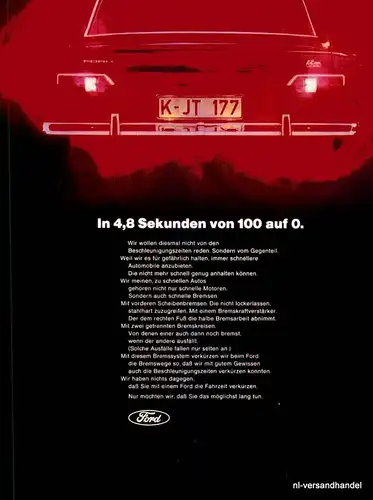 FORD-17M-100-1968-Reklame-Werbung-genuine Ad-La publicité-nl-Versandhandel