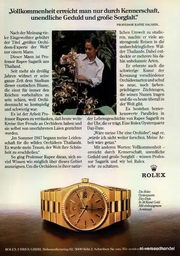 ROLEX-OYSTER QUARTZ DD -1980-Reklame-Werbung-genuine Advert-La publicité-nl