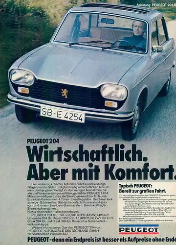 Peugeot-204-GL-1975-II-Reklame-Werbung-genuineAdvertising-nl-Versandhandel