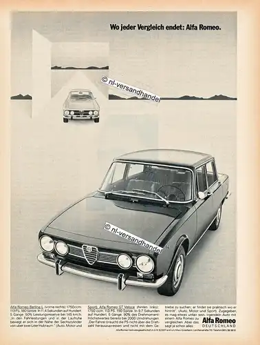 Alfa-Romeo-Berlina-L-1971-Reklame-Werbung-genuine Advertising -nl-Versandhandel