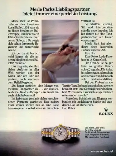 ROLEX-LADY GOLD-1980-Reklame-Werbung-genuine Advert-La publicité-nl-Versand