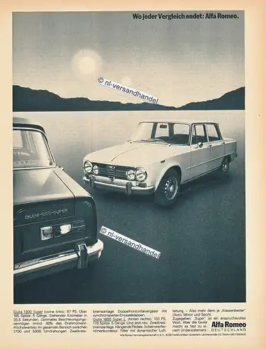 Alfa-Romeo-Giulia-1971--Reklame-Werbung-genuine Advertising -nl-Versandhandel