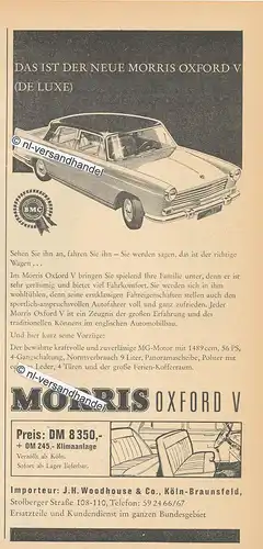 Morris-Oxford-V-1960-Reklame-Werbung-genuine Advertising -nl-Versandhandel