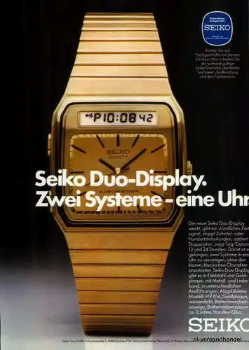 SEIKO-HV014-1980-Reklame-Werbung-genuine Advert-La publicité-nl-Versandhandel