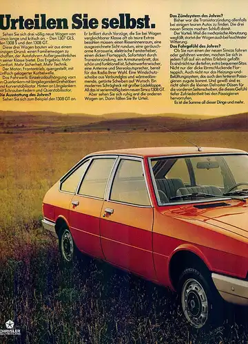 Chrysler-Simca-1308-1975-Reklame-Werbung-genuineAdvertising-nl-Versandhandel