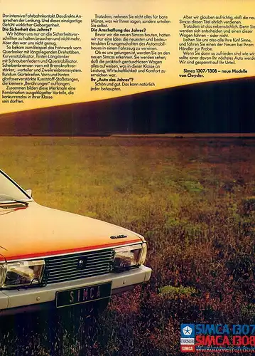 Chrysler-Simca-1308-1975-Reklame-Werbung-genuineAdvertising-nl-Versandhandel