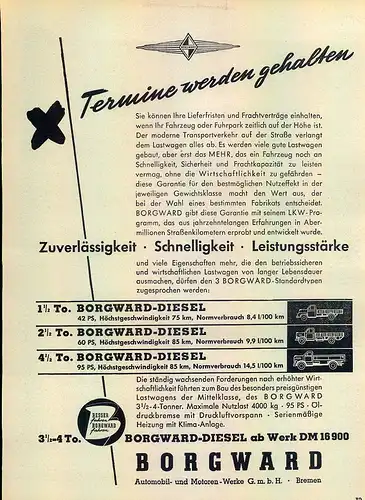 Borgward-1954-Reklame-Werbung-genuine Advert-La publicité-nl-Versandhandel