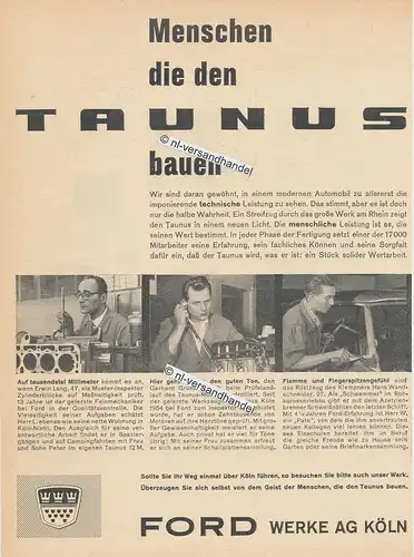 Ford-Taunus-1960-Reklame-Werbung-genuine Advertising -nl-Versandhandel