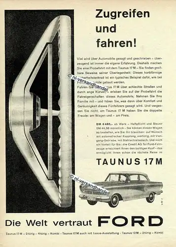 Ford-Taunus-17M-1960-01-Reklame-Werbung-genuine Advertising -nl-Versandhandel