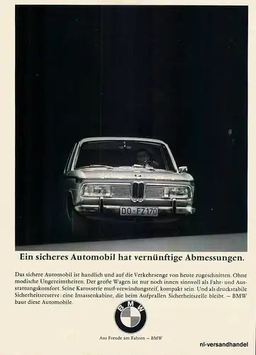 BMW-2000-170-1968-Reklame-Werbung-genuine Ad-La publicité-nl-Versandhandel
