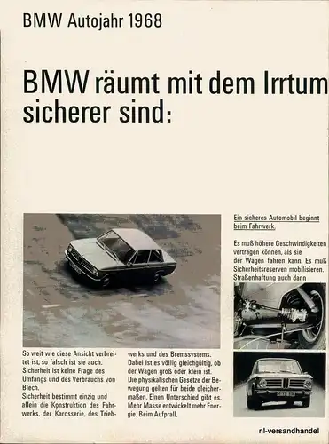 BMW-2002-1968-Reklame-Werbung-genuine Ad-La publicité-nl-Versandhandel