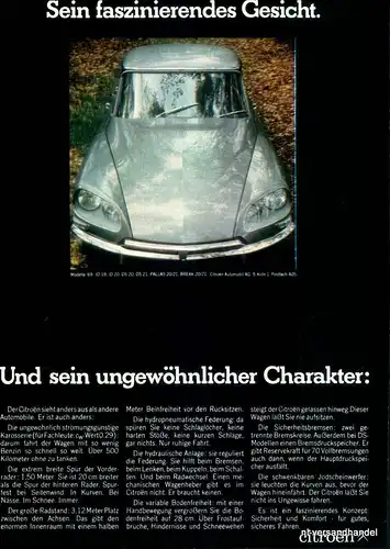 CITROEN-ID 20-1968-Reklame-Werbung-genuine Ad-La publicité-nl-Versandhandel