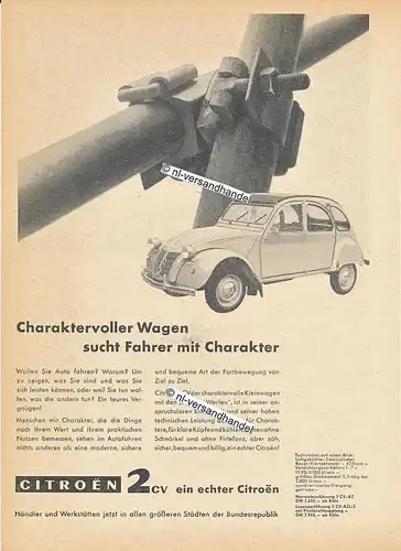 Citroen-2CV-1960-01-Reklame-Werbung-genuine Advertising -nl-Versandhandel