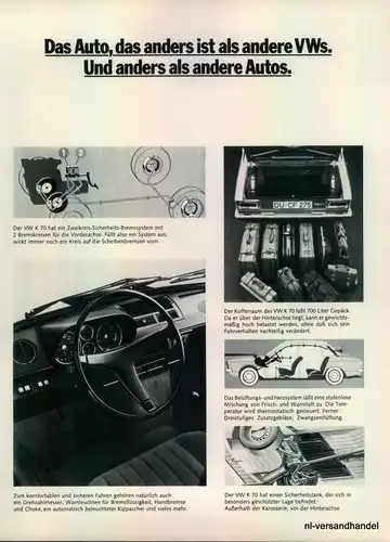 VW-K70-1971-Reklame-Werbung-genuine Ad-La publicité-nl-Versandhandel