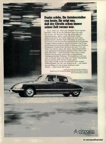CITROEN-ID-19-78PS-1968-Reklame-Werbung-genuine Ad-La publicité-nl-Versandhandel