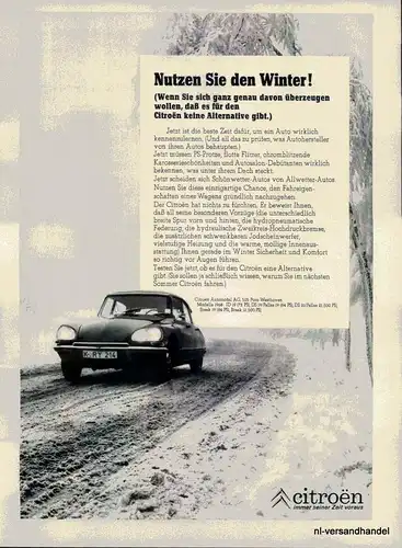 CITROEN-ID-19-1968-Reklame-Werbung-genuine Ad-La publicité-nl-Versandhandel