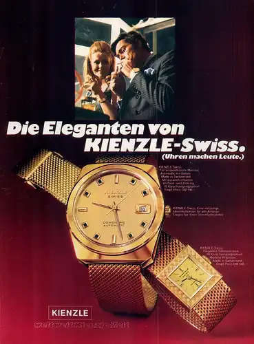 Kienzle-Automatic-70-Reklame-Werbung-vintage print ad-Vintage Publicidad-老式平面广告