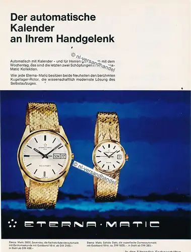 Eterna-Matic-3000-1967-Reklame-Werbung-genuine Advertising -  nl-Versandhandel