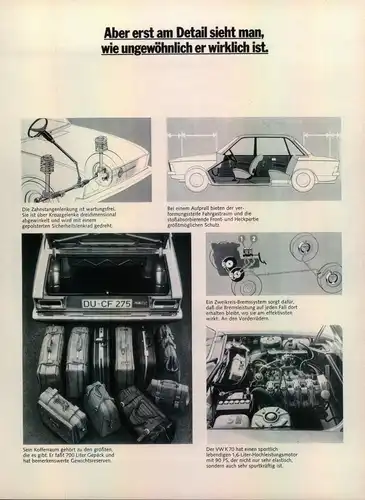 VOLKSWAGEN-K70-1971-Reklame-Werbung-genuine Ad-La publicité-nl-Versandhandel