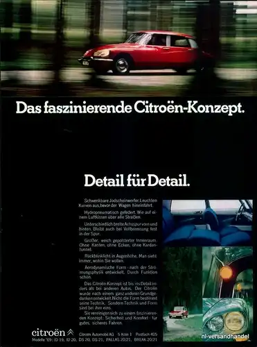 CITROEN-DS-KONZEPT-1968-Reklame-Werbung-genuine Ad-La publicité-nl-Versandhandel