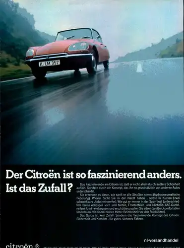 CITROEN-DS-1968-Reklame-Werbung-genuine Ad-La publicité-nl-Versandhandel