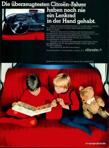 CITROEN DS-1968-Reklame-Werbung-genuine Ad-La publicité-nl-Versandhandel