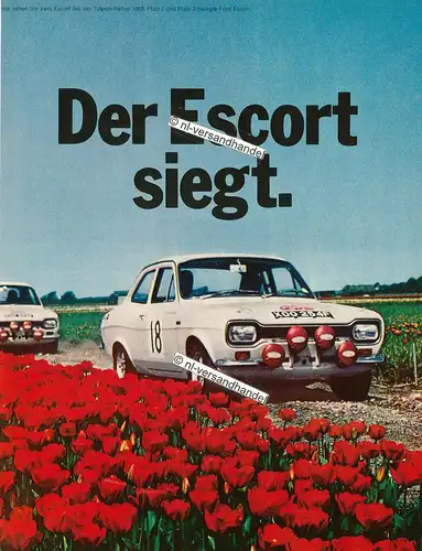 Ford-Escort-1969-Reklame-Werbung-genuine Advertising - nl-Versandhandel