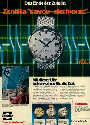 ZENTRA-SAVOY-E-1971-Reklame-Werbung-genuine Advert-La publicité-nl-Versandhandel