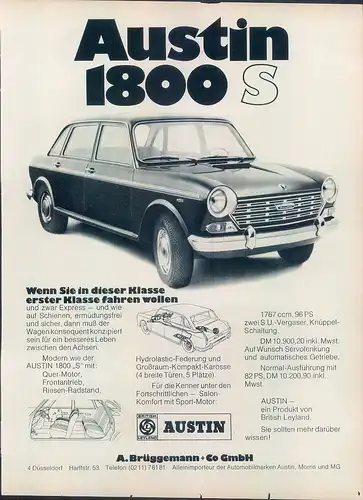 Austin-1800S-1971-Reklame-Werbung-genuine Advert-La publicité-nl-Versandhandel